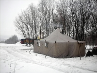 Skautský stan na Kočičáku v roce 2009